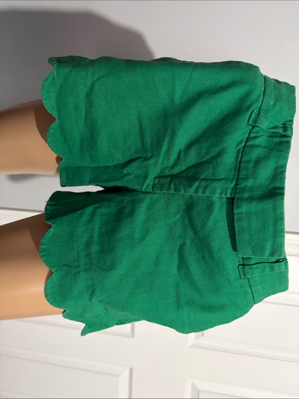 J. Crew Emerald Scallop Hem Shorts